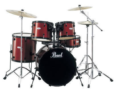 Forum 5-Piece Drum Kit with Cymbals & Hardware - Red